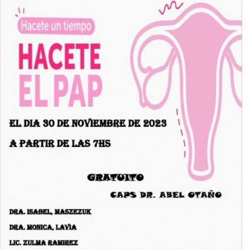 Villa &Aacute;ngela: JUEVES 30 DE NOVIEMBRE  | Jornada de realizaci&oacute;n de PAP gratuito en el centro de salud &ldquo;Abel Ota&ntilde;o&rdquo;