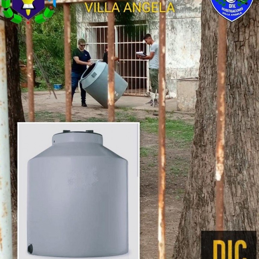 Villa &Aacute;ngela: INVESTIGACIONES RECUPER&Oacute; UN TANQUE DE AGUA DE 500 LITROS