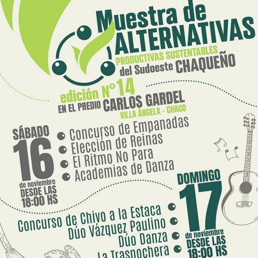 S&Aacute;BADO 16 Y DOMINGO 17 MUESTRA DE ALTERNATIVAS PRODUCTIVAS SUSTENTABLES EN VILLA &Aacute;NGELA 