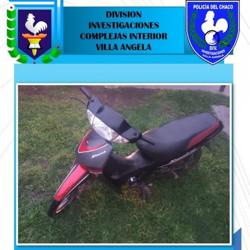 Villa &Aacute;ngela: LA POLIC&Iacute;A RECUPERO UNA MOTO QUE FUE RETENIDA DE FORMA INDEBIDA