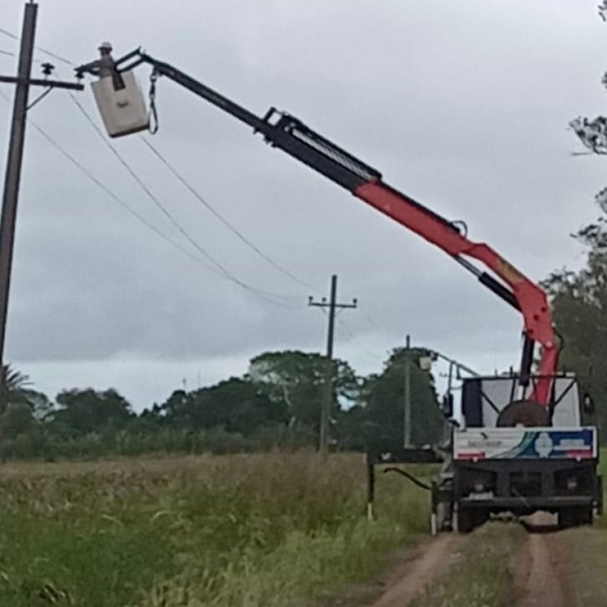 SAN BERNARDO: TRABAJOS DE SECHEEP PARA MEJORAR EL SUMINISTRO EL&Eacute;CTRICO EN LA LOCALIDAD