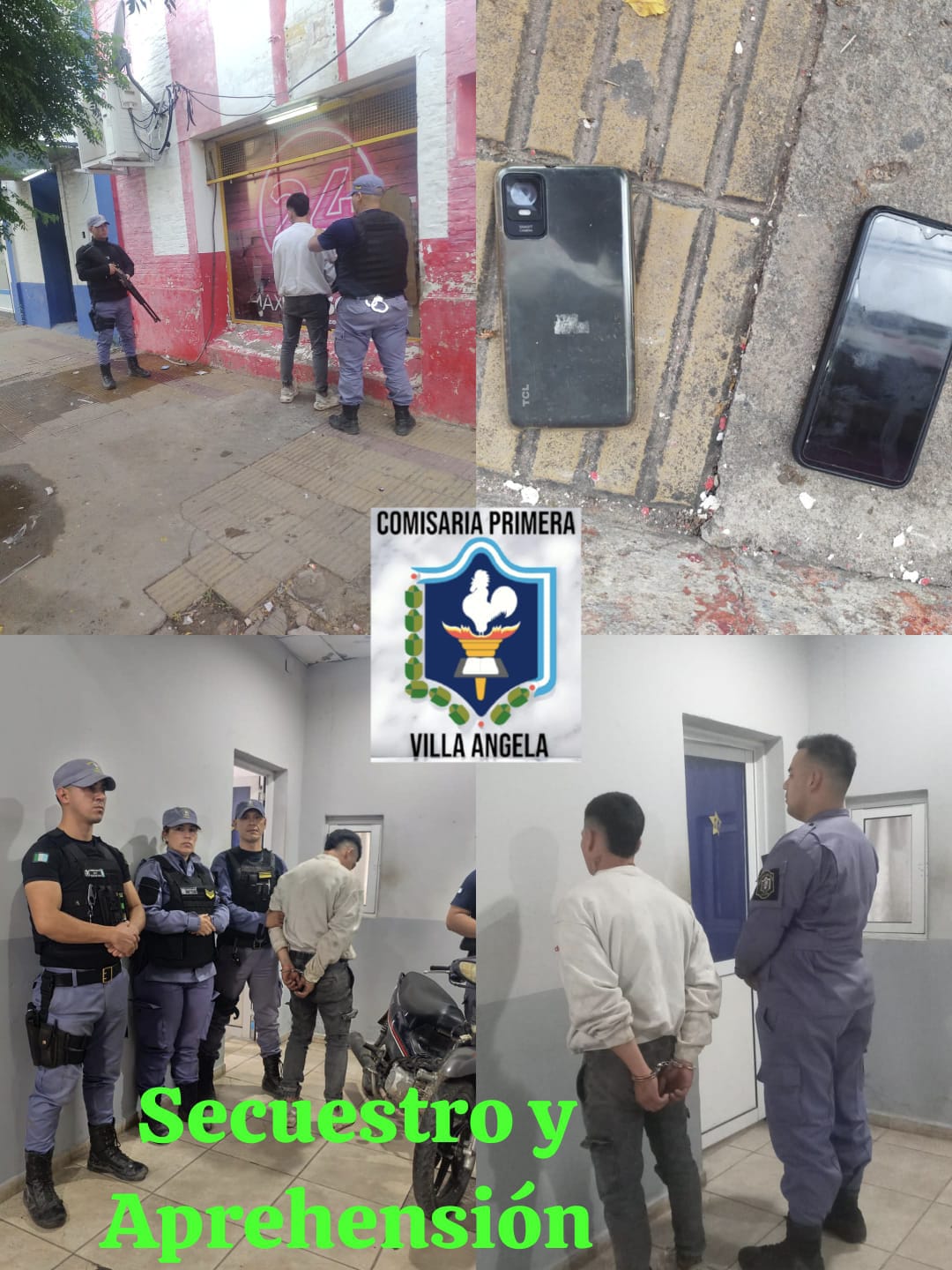 VILLA ÁNGELA: JOVEN LE ROBÓ EL CELULAR A UN HOMBRE MAYOR DE EDAD 