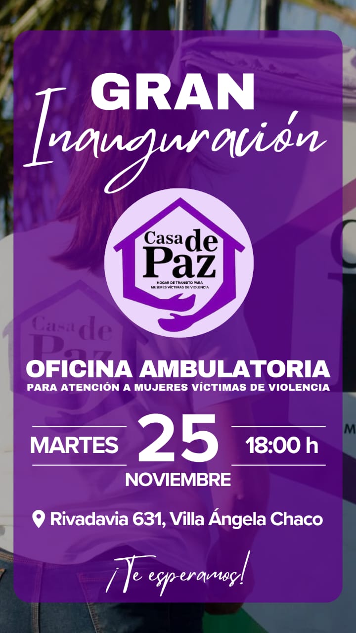 VILLA ÁNGELA: PRÓXIMAMENTE SE INAUGURARÁ LA OFICINA AMBULATORIA PARA ATENCIÓN A MUJERES VÍCTIMAS DE VIOLENCIA 