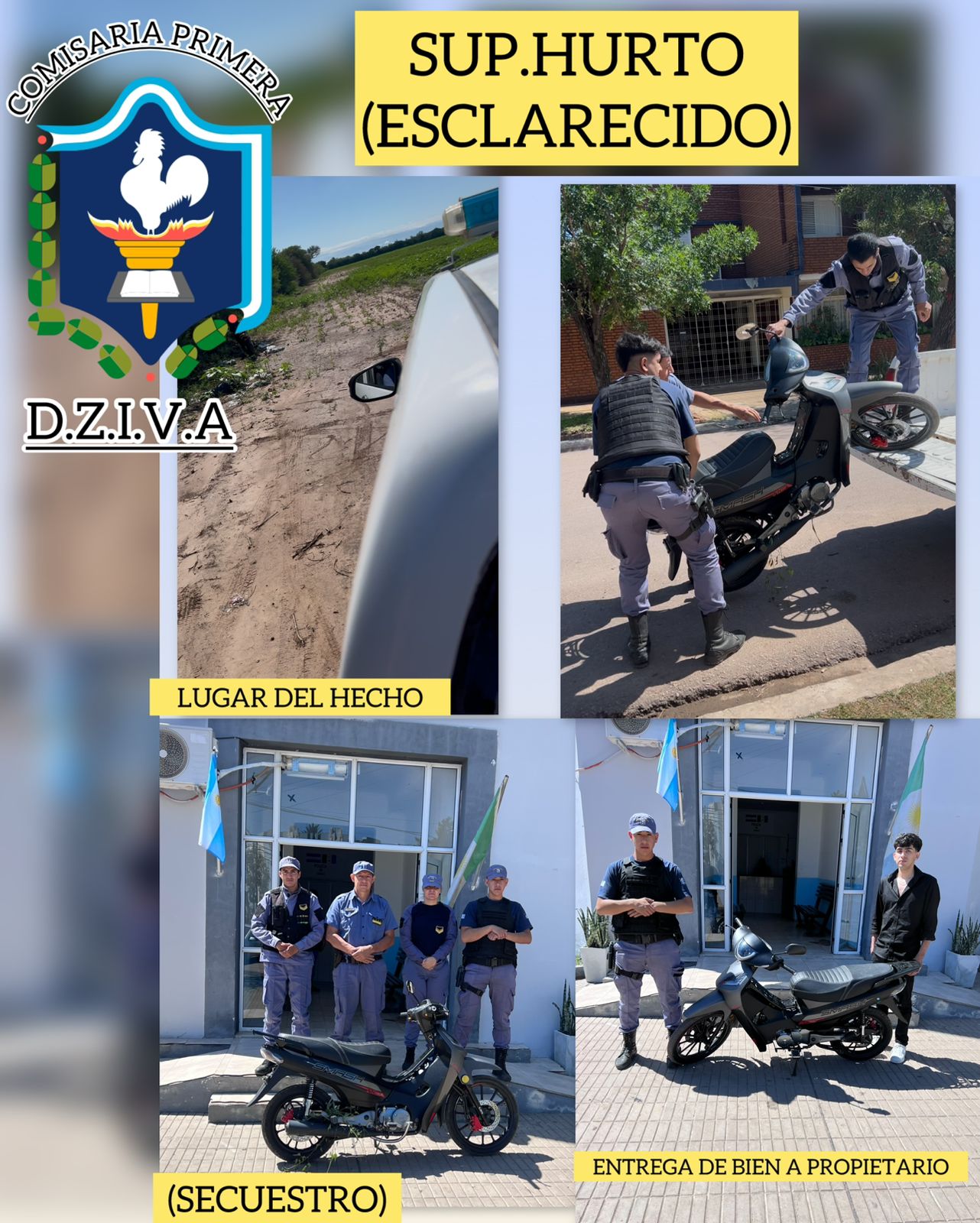 VILLA ÁNGELA: ROBARON UNA MOTO Y LA ABANDONARON 