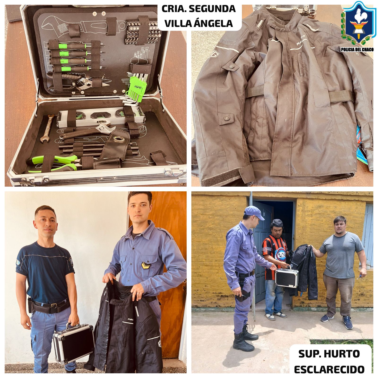 VILLA ÁNGELA: POLICÍAS ESCLARECIERON HURTO EN BARRIO 40 VIVIENDAS 