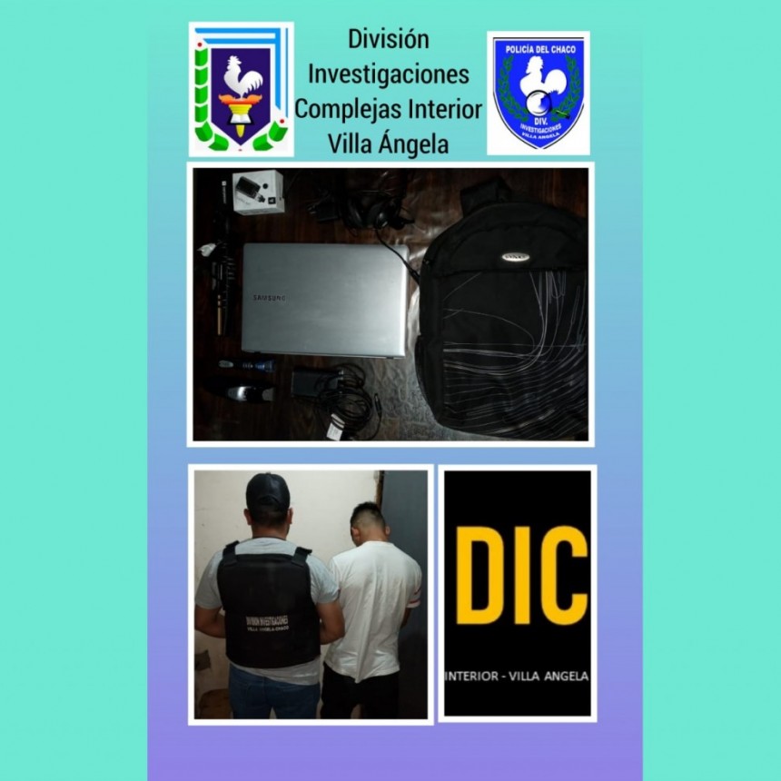 Villa &Aacute;ngela: DETIENEN "OREJA" COMERCIALIZANDO ELEMENTOS QUE HABR&Iacute;A ROBADO EN LA MADRUAGADA DE HOY.