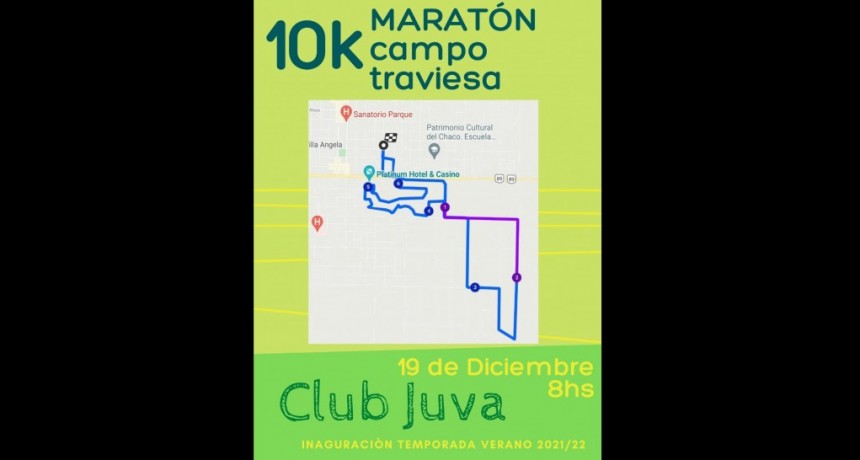 Villa &Aacute;ngela: SE LLEV&Oacute; ADELANTE LA MART&Oacute;N DE INICIO DE TEMPORADA DE VERANO 2021/2022 DEL CLUB J.U.V.A.