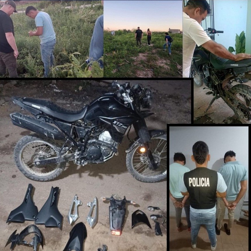 Villa &Aacute;ngela: SUSTRAEN UNA MOTOCICLETA Y CON EL ACCIONAR DE LA POLIC&Iacute;A LOGRAN RECUPERARLA 