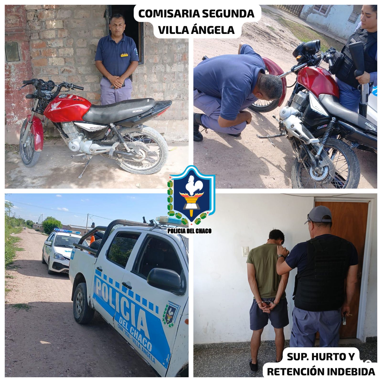 VILLA ÁNGELA: PRESTÓ SU MOTO A UN FAMILIAR, NO SE LA DEVOLVÍA Y, ADEMÁS, LE HURTÓ OTRAS PERTENENCIAS