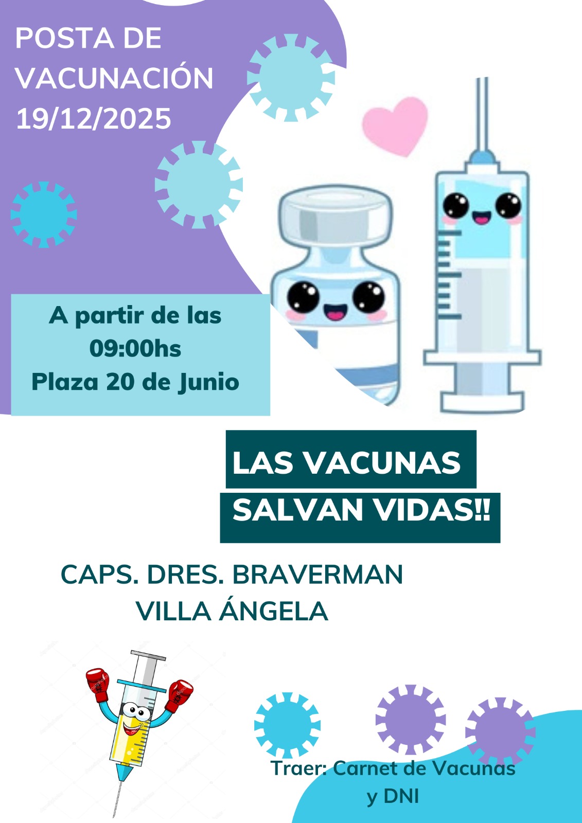 PREVENCIÓN URGENTE: REALIZARÁN POSTA DE VACUNACIÓN EL 19 DE DICIEMBRE EN EL BARRIO 279