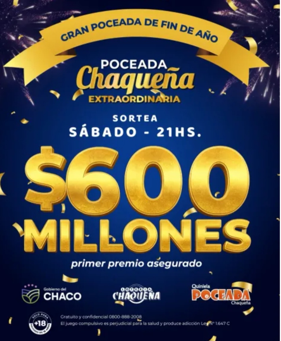 POCEADA VACANTE: EL SORTEO EXTRAORDINARIO DEL SÁBADO PONE EN JUEGO $600 MILLONES