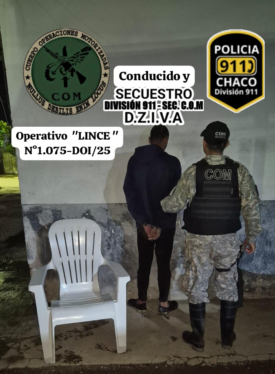 VILLA ÁNGELA: HURTÓ UNA REPOSERA, LO DETUVO LA POLICÍA Y TENÍA PEDIDO DE CAPTURA TENÍA 