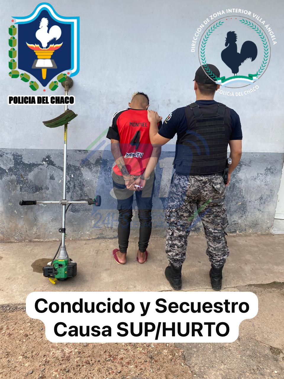 VILLA ÁNGELA: HURTÓ MOTOGUADAÑA EN VÍSPERAS DE NAVIDAD Y HOY LA POLICÍA LA RECUPERÓ 